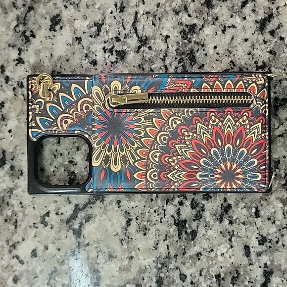 Mandala print iPhone 14 plus wallet case - Picture 1 of 6